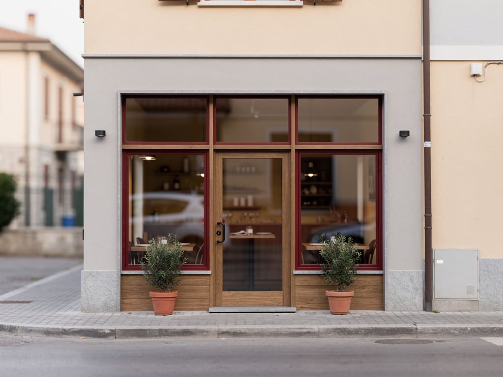 Esterno del ristorante in una strada di Guidonia Montecelio